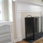 Colonial house fireplace