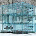 See-through glass house