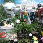 fairy garden made out of toys